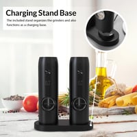 LEVADA PLUS elektromos só és borsőrlő szett 2db USB töltéssel LED világítással 3