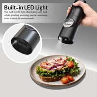 LEVADA PLUS elektromos só és borsőrlő szett 2db USB töltéssel LED világítással 5