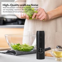 LEVADA PLUS elektromos só és borsőrlő szett 2db USB töltéssel LED világítással 6