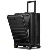 Tvrdý kufor na palubu LEVEL8 s priehradkou na notebook, TSA zámok, 4 kolieska – 55 cm, čierny 1