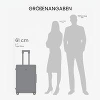 LEVEL8 Elegance srednji kovčeg, 100% polikarbonat, mikro-dijamant tekstura, 8 kotačića, TSA brava, 66 cm, tamnosiva 9