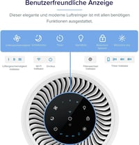 LEVOIT 3 az 1-ben HEPA légszűrő penészre, porpora, pollenre, szagra - hálószobai légtisztító app vezérléssel 7
