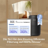 LEVOIT Core Mini fekete légtisztító HEPA szűrővel, aromaterápiás funkcióval, hálószobához 2