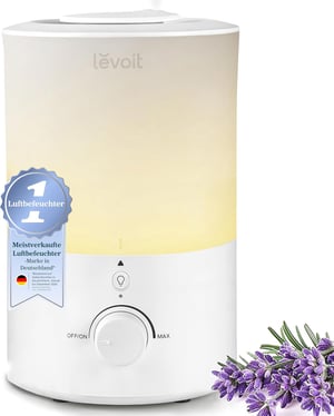 Levoit Dual 150 ultrazvučni ovlaživač zraka, hladna maglica, punjenje odozgo - toplo bijela - 3 L