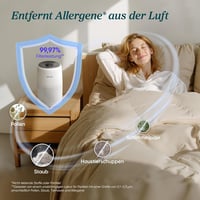 Levoit légszűrő allergia HEPA szűrő penész por háziállat szőr hálószoba fehér 3