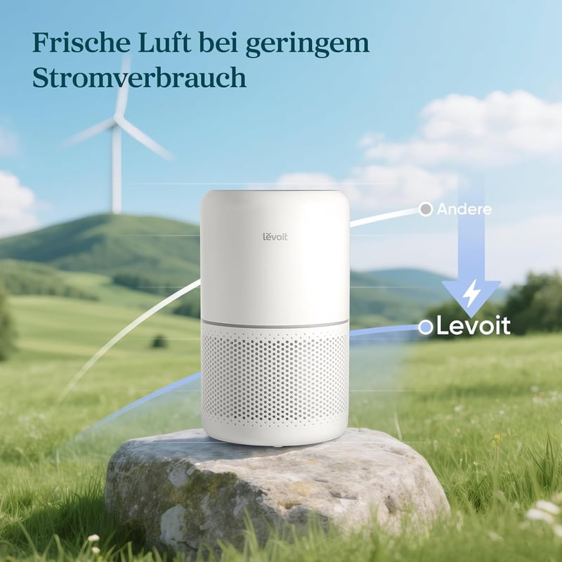 LEVOIT Légtisztító H13 HEPA Szűrő Allergia Pollenszemcse Füst Ellen 195m³/h