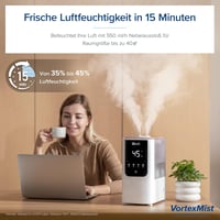 Levoit okos párásító nagy szobákhoz, felülről tölthető, meleg és hideg pára, 550 ml/h, 40 m², csendes 4