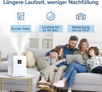 Levoit okos párásító nagy szobákhoz, felülről tölthető, meleg és hideg pára, 550 ml/h, 40-70 m² 5