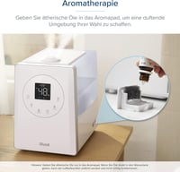 Levoit okos párásító nagy szobákhoz, felülről tölthető, meleg és hideg pára, 550 ml/h, 40-70 m² 8