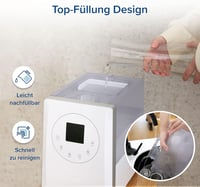 Levoit okos párásító nagy szobákhoz, felülről tölthető, meleg és hideg pára, 550 ml/h, 40-70 m² 6
