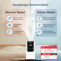 Levoit okos párásító nagy szobákhoz, felülről tölthető, meleg és hideg pára, 550 ml/h, 40 m², csendes 3