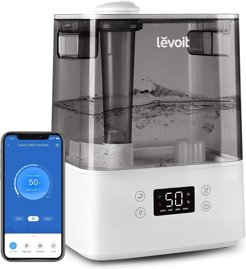 Levoit Smart Párásító 47m² Okos Vezérléssel Alexa Kompatibilis Szürke
