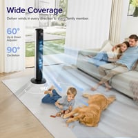 Levoit torony ventilátor 4 mód, 12 fokozat, 90° oszcilláló, 12 órás időzítő - gyöngyfehér - 106 cm 4