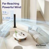 Levoit torony ventilátor 4 mód, 12 fokozat, 90° oszcilláló, 12 órás időzítő - gyöngyfehér - 106 cm 6