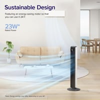 Levoit torony ventilátor 4 mód, 12 fokozat, 90° oszcilláló, 12 órás időzítő - gyöngyfehér - 106 cm 5
