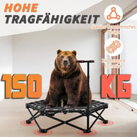 LEWGEE 106 cm Fitness Trambulin Magasságállítható Fogantyúval 150 kg Terhelhetőség 5