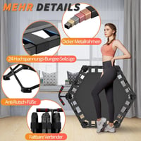 LEWGEE 106 cm Fitness Trambulin Magasságállítható Fogantyúval 150 kg Terhelhetőség 7