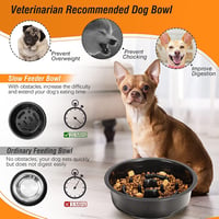 Lewondr Magasított Kutyatál Állvány 3 Fokozatú Állítható Rozsdamentes Tálakkal - 3 heights 3 bowls 4
