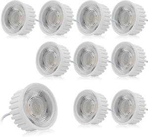 Lex Collective plosnati keramički LED modul GU10 230V 5W toplo bijeli s mogućnošću prigušivanja - 10 kom.