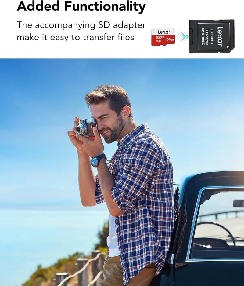 Lexar 64GB Micro SD kártya UHS-I U3 A1 V30 100MB/s 4K videóhoz - 64 GB
