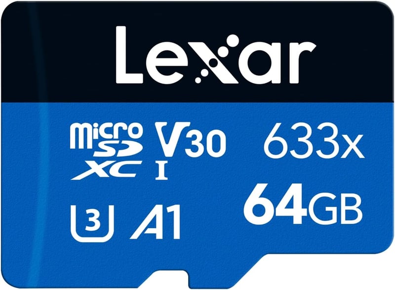 Lexar 64GB microSDXC UHS-I memóriakártya, 100MB/s olvasási sebesség, A1 C10 U3 V30