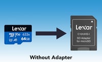 Lexar 64GB microSDXC UHS-I memóriakártya, 100MB/s olvasási sebesség, A1 C10 U3 V30 2