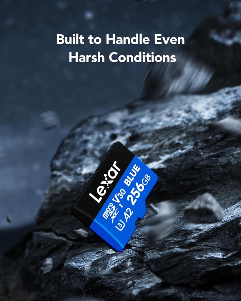Lexar Blue 256GB Micro SD kártya 160MB/s, UHS-I, Class 10, U3, V30, 4K videó - 256 GB