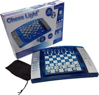 Elektronická šachová súprava Lexibook ChessLight LCG3000 s dotykovou plochou, svetelnými a zvukovými efektmi, 64 úrovňami obtiažnosti, 32 figúrkami, modrá 7