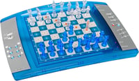 Elektronická šachová súprava Lexibook ChessLight LCG3000 s dotykovou plochou, svetelnými a zvukovými efektmi, 64 úrovňami obtiažnosti, 32 figúrkami, modrá 1