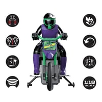 RC terénna motorka LEXIBOOK Crosslander RC18LXB – fialová, 12 km/h, so svetelnými efektmi, driftovaním a kaskadérskymi kúskami 2