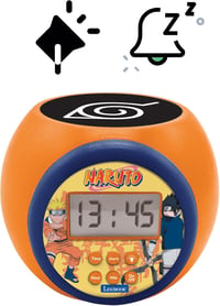 Lexibook Naruto RL977NA Kivetítős Ébresztőóra Időzítővel, Éjszakai Fény, Narancs 2