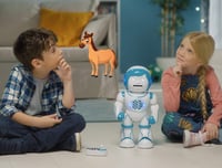 Dvojjazyčný vzdelávací robot Lexibook Powerman Kid ROB90DE – kráčajúca, tancujúca, spievajúca, programovateľná STEM hračka – príbehy a kvízy v nemčine a angličtine 4