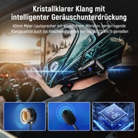 LEXIN MTX Mesh 3.0 interkom na motocyklovú prilbu, Bluetooth 5.0 headset, potlačenie hluku CVC a DSP, vodotesnosť IP67, funkcia Multi-Audio, 1 ks 4
