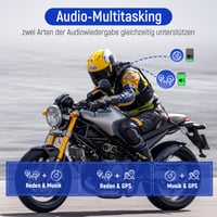 LEXIN MTX Mesh 3.0 interkom na motocyklovú prilbu, Bluetooth 5.0 headset, potlačenie hluku CVC a DSP, vodotesnosť IP67, funkcia Multi-Audio, 1 ks 3