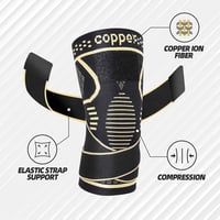 Lexniush Knee06X kompressziós térdvédő, 2 db - fekete, 3XL-es méret 2