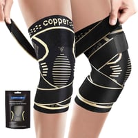 Lexniush Knee06X kompressziós térdvédő, 2 db - fekete, 3XL-es méret 1