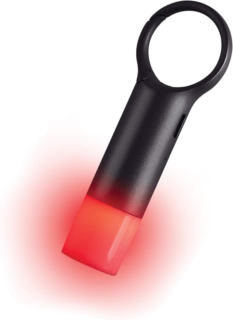 Lexon Nomady Flash LED figyelmeztető lámpa arany karabinerrel