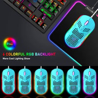 LexonElec K550 Gaming Billentyűzet és M1 Egér Szett Egérpaddal - Vezetékes Gamer Kombó PC-hez 8