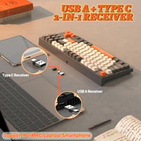 LexonElec M88 Vezeték Nélküli Mechanikus Billentyűzet 87% QWERTY Hot Swap Bluetooth 2.4GHz Dual Mode PBT Keycaps PC MAC Tablet 6