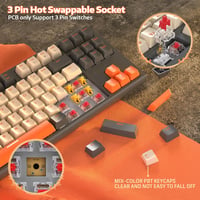 LexonElec M88 Vezeték Nélküli Mechanikus Billentyűzet 87% QWERTY Hot Swap Bluetooth 2.4GHz Dual Mode PBT Keycaps PC MAC Tablet 4