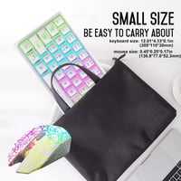 LexonElec Vezeték Nélküli Gaming Billentyűzet Egér Szett 2.4GHz RGB Világítás 61 Gombos Mechanikus Érzet 3800mAh Akkumulátor Fehér 7