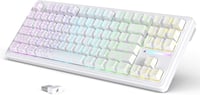 LexonElec x Attack Shark M87PRO 75% Vezeték Nélküli Gamer Billentyűzet, TKL Mechanikus, RGB Háttérvilágítás, Hot Swap, Fehér 1
