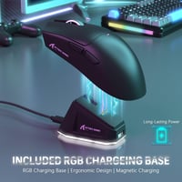 LexonElec X11 Attack Shark Vezeték Nélküli Gamer Egér RGB Mágneses Töltőállomással, 59g Ultrakönnyű, 22000 DPI, Hármas Csatlakozás, Fekete 4