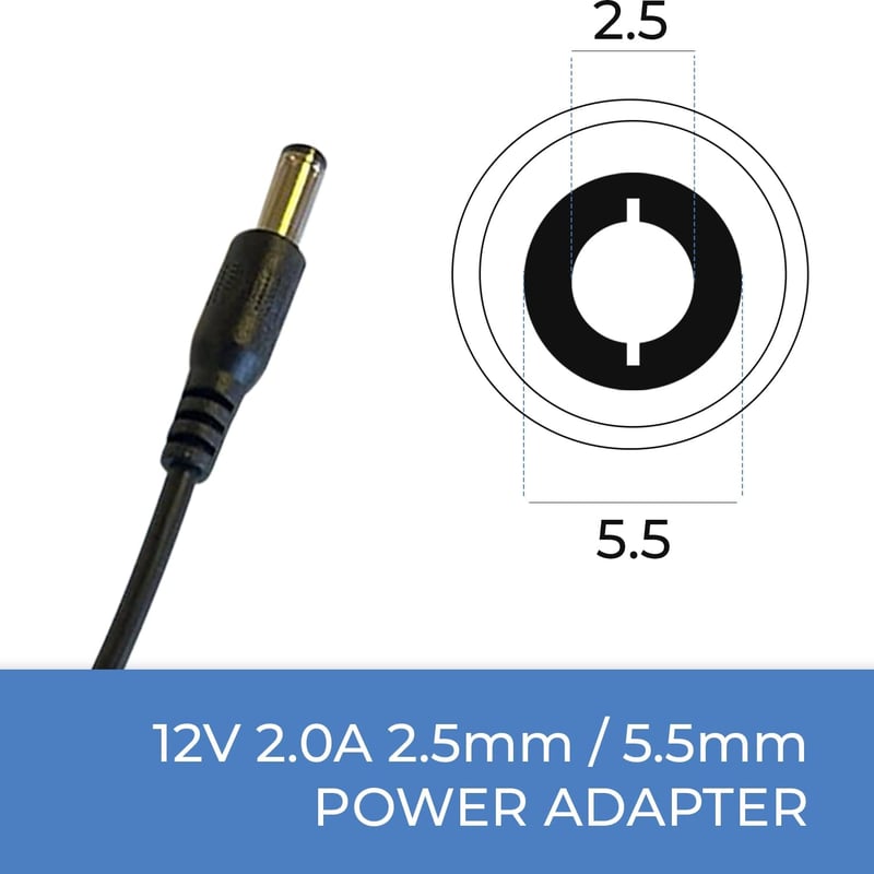 LEYF 12V 2A univerzális tápegység 100-240V AC adapter 90cm kábellel - 12 V 2 A
