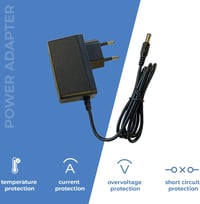 LEYF 12V 2A univerzális tápegység 100-240V AC adapter 90cm kábellel - 12 V 2 A 3