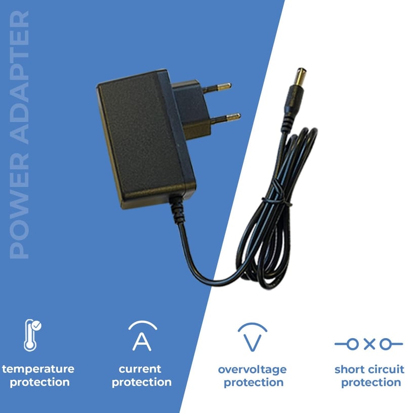 LEYF 12V 2A univerzális tápegység 100-240V AC adapter 90cm kábellel - 12 V 2 A