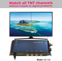 LEYF 4 kimenetű tápegység erősítőhöz, TNT antenna jelerősítő dekóder 2-8dB 6