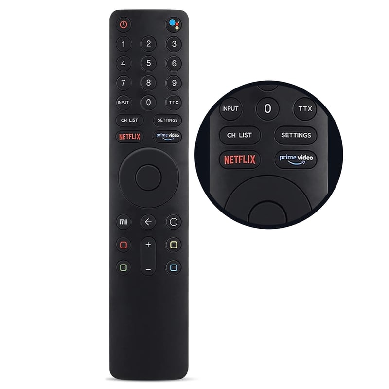 Náhradný diaľkový ovládač LEYF pre Xiaomi Mi Stick – Kompatibilný s modelmi Xiaomi MI TV 4S 4A XMRM-010 L55M5-5ASP L65M5-5ASP L32M5-5ASP L43M5-5ASP, Bluetooth a hlasové ovládanie