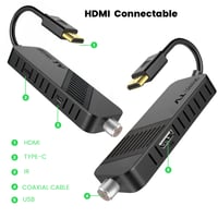 LEYF DVB-S2 Satelitný prijímač Full HD 1080P HDMI TV Stick, skrytý za TV, digitálny displej, univerzálny diaľkový ovládač 2v1, USB, Astra 2