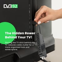LEYF DVB-S2 Satelitný prijímač Full HD 1080P HDMI TV Stick, skrytý za TV, digitálny displej, univerzálny diaľkový ovládač 2v1, USB, Astra 6
